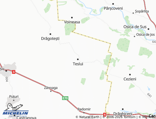Mappa MICHELIN Teslui - ViaMichelin