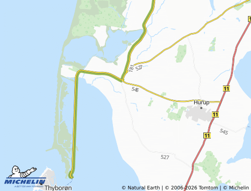 MICHELIN Vestervig map - ViaMichelin