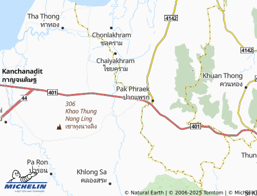 MICHELIN Tha U-thae map - ViaMichelin