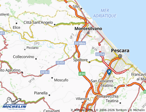 Mappa MICHELIN Cappelle sul Tavo - ViaMichelin