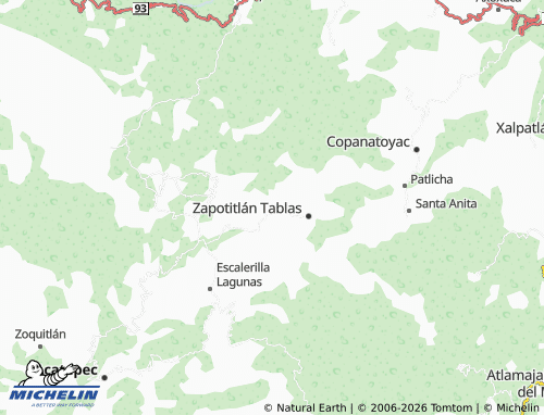 MICHELIN Huitzapula Norte map - ViaMichelin