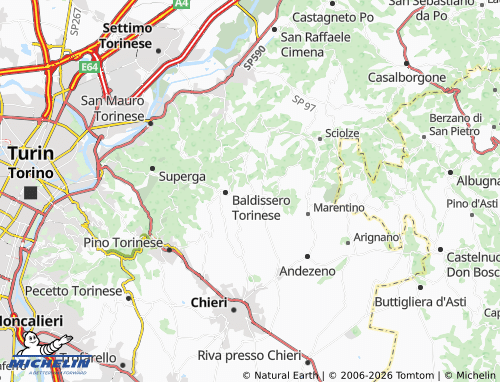 Mappa MICHELIN Pavarolo - ViaMichelin