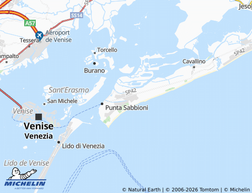 Mappa MICHELIN Cavallino-Treporti - ViaMichelin