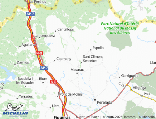 MICHELIN Centro Militar Sant Climent Sescebes map - ViaMichelin