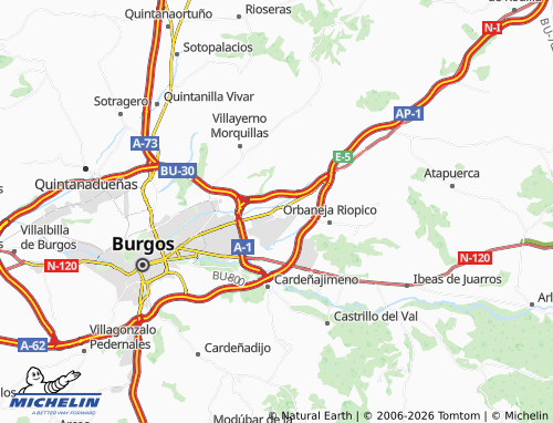 Mapa MICHELIN Villafría de Burgos - ViaMichelin