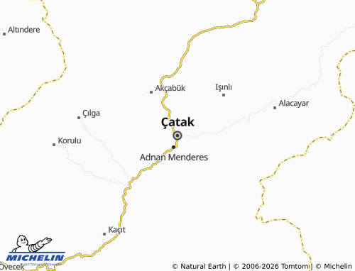 Kaart MICHELIN Çatak - ViaMichelin