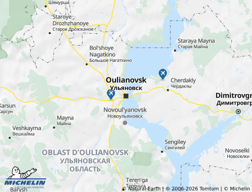 MICHELIN-Landkarte Ulyanovsk - ViaMichelin