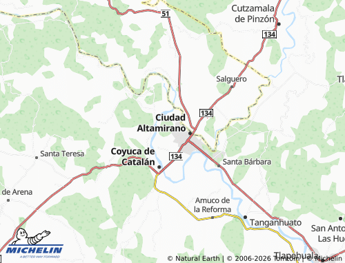 MICHELIN-Landkarte Vicente Guerrero, Invisur - ViaMichelin