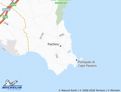 MICHELIN Pachino map - ViaMichelin