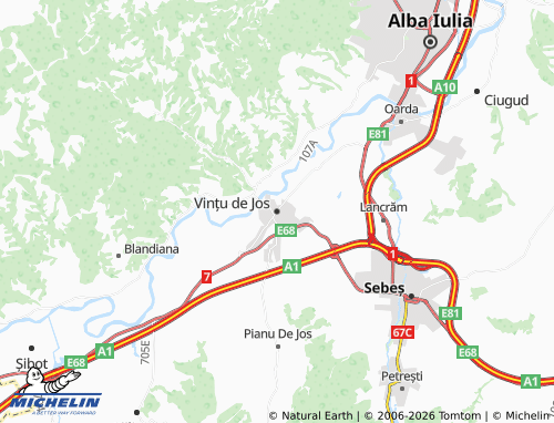 Mapa MICHELIN Vințu de Jos - ViaMichelin