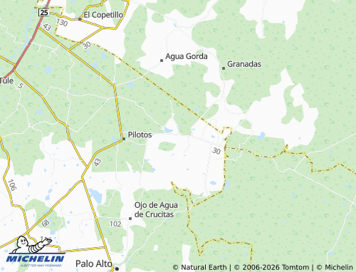 Kaart MICHELIN Tanque de Guadalupe - ViaMichelin