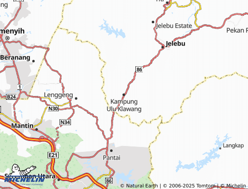 MICHELIN Kampung Ulu Klawang map - ViaMichelin