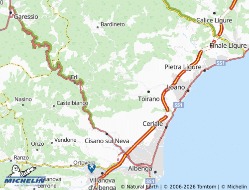 Mappa MICHELIN Balestrino - ViaMichelin