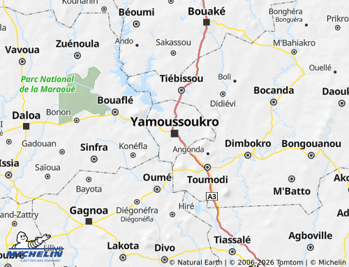 Mappa MICHELIN Yamoussoukro - ViaMichelin