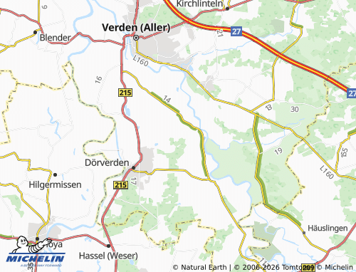 MICHELIN Borstel map - ViaMichelin