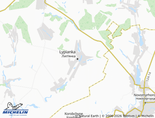 Mapa MICHELIN Lypianka - ViaMichelin
