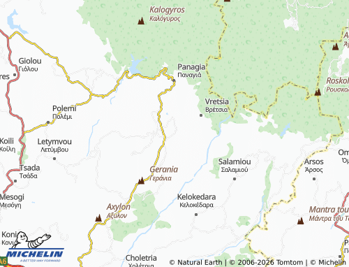 Carte MICHELIN Galataria - ViaMichelin