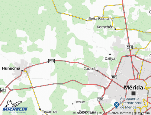 Mapa MICHELIN Yaxché de Peón - ViaMichelin