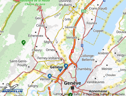 Carte MICHELIN Bossy - ViaMichelin