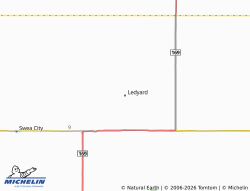 Mappa MICHELIN Ledyard - ViaMichelin
