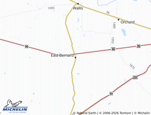 Mappa MICHELIN East Bernard - ViaMichelin