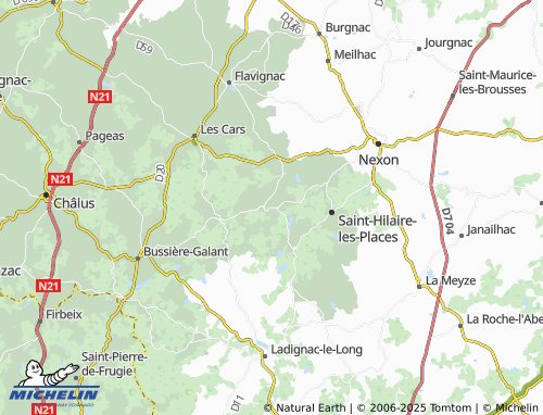 MICHELIN Rilhac-Lastours map - ViaMichelin