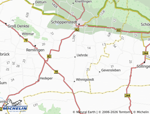 MICHELIN Uehrde map - ViaMichelin