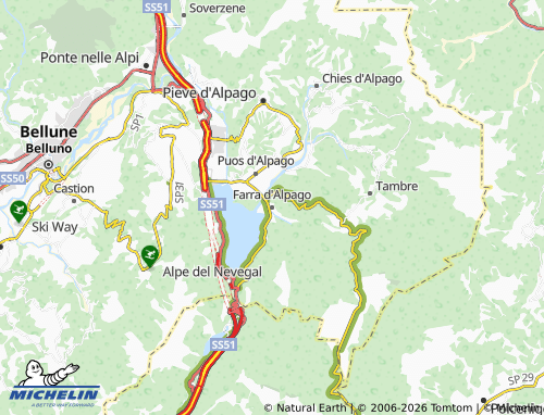 Mappa MICHELIN Farra d'Alpago - ViaMichelin