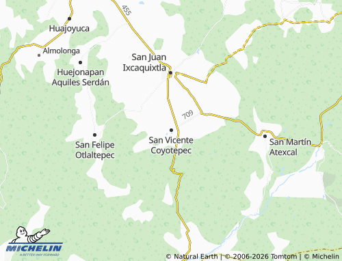 Mappa MICHELIN San Vicente Coyotepec - ViaMichelin