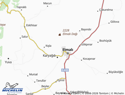MICHELIN Toklular map - ViaMichelin