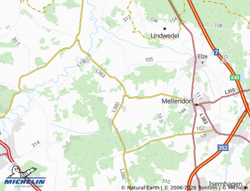 MICHELIN Negenborn map - ViaMichelin