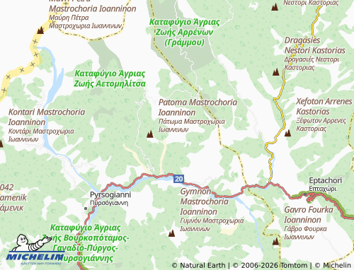 MICHELIN Lykorrachi map - ViaMichelin