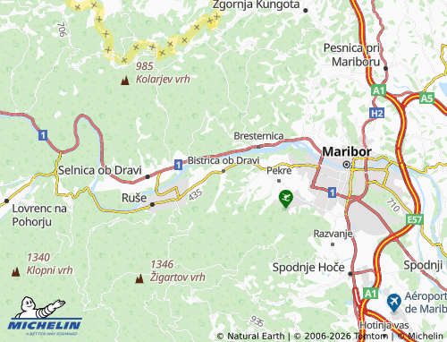 Mappa MICHELIN Bistrica ob Dravi - ViaMichelin