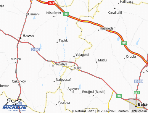 Mappa MICHELIN Yolageldi - ViaMichelin