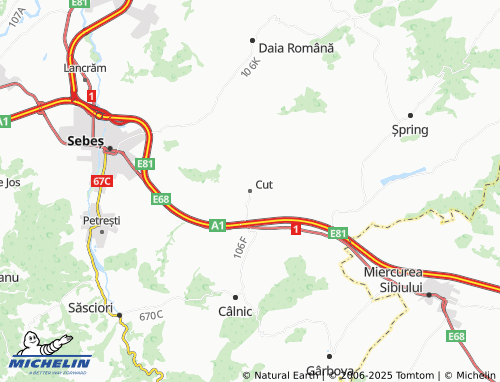 MICHELIN Cut map - ViaMichelin