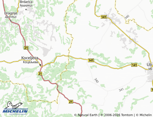 Mapa MICHELIN Novaci - ViaMichelin