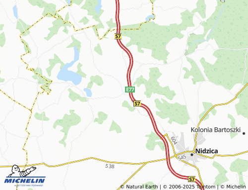 MICHELIN Rączki map - ViaMichelin