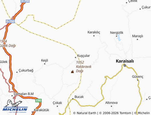 MICHELIN Kuşçular map - ViaMichelin