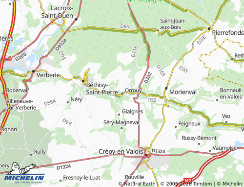 MICHELIN Orrouy map - ViaMichelin