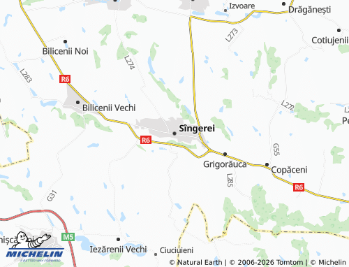 Carte MICHELIN Sîngerei - ViaMichelin