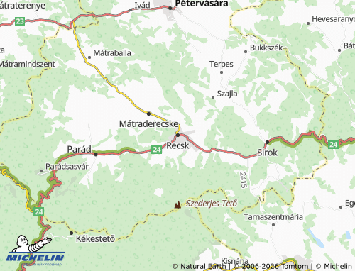 MICHELIN Recsk map - ViaMichelin