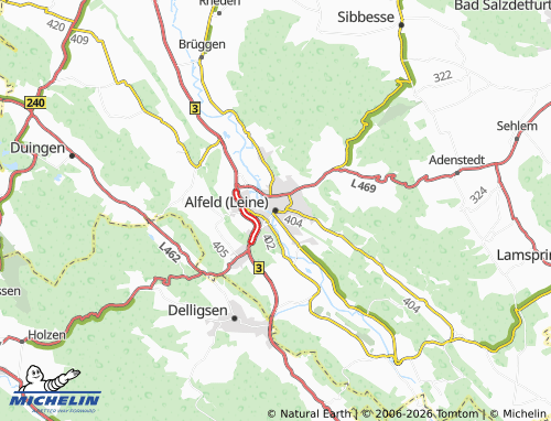 MICHELIN-Landkarte Alfeld (Leine) - ViaMichelin