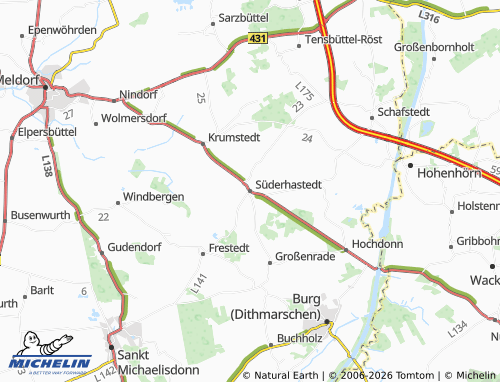 MICHELIN Süderhastedt map - ViaMichelin