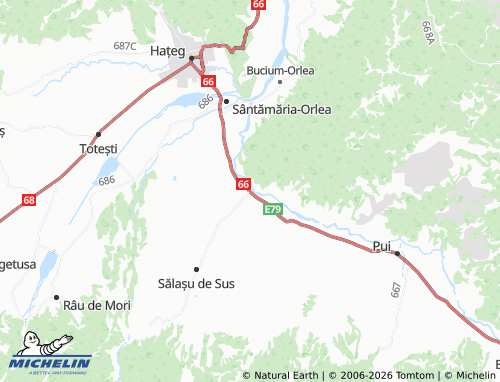 Mappa MICHELIN Ohaba De Sub Piatră - ViaMichelin