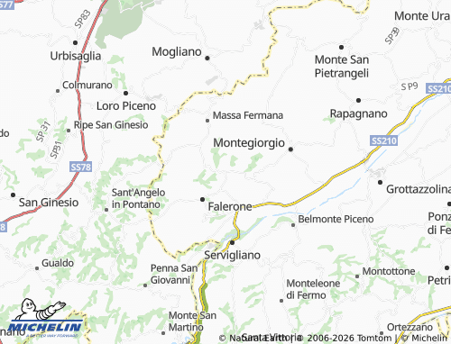 Mappa MICHELIN Monte Vidon Corrado - ViaMichelin