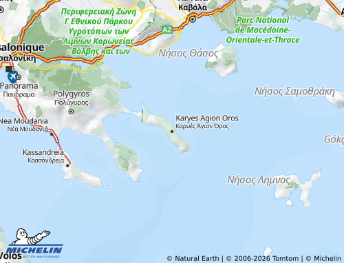 MICHELIN Mount Athos map - ViaMichelin