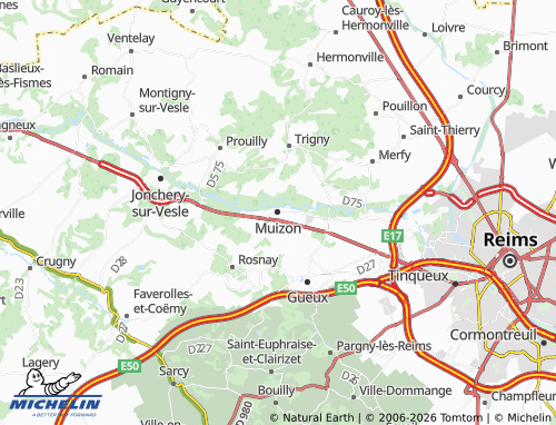 Mapa MICHELIN Muizon - ViaMichelin