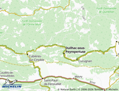 MICHELIN Rouffiac-des-Corbières map - ViaMichelin