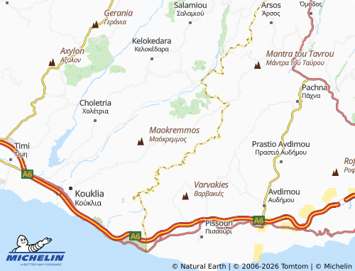 MICHELIN-Landkarte Pano Archimandrita - ViaMichelin