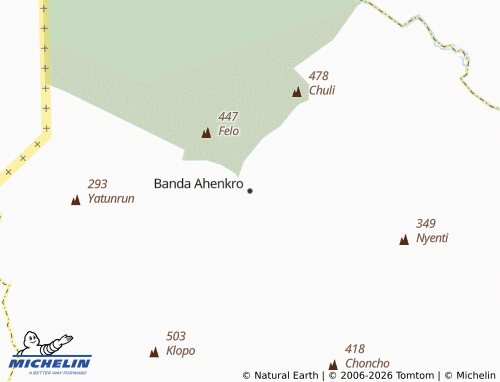 Mapa MICHELIN Banda Ahenkro - ViaMichelin